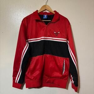 NBA UNK Blue Label Chicago Bulls Basketball Track Zip Up Jacket Size Men’s L